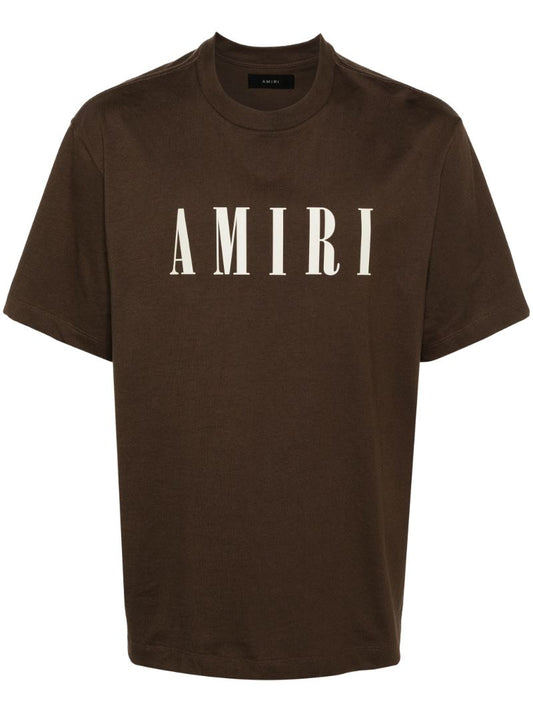 Brown Logo-print Cotton T-shirt