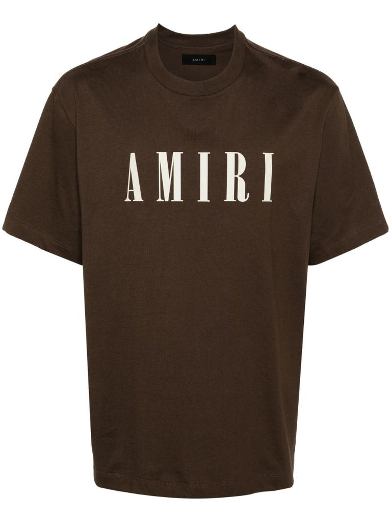 Brown Logo-print Cotton T-shirt