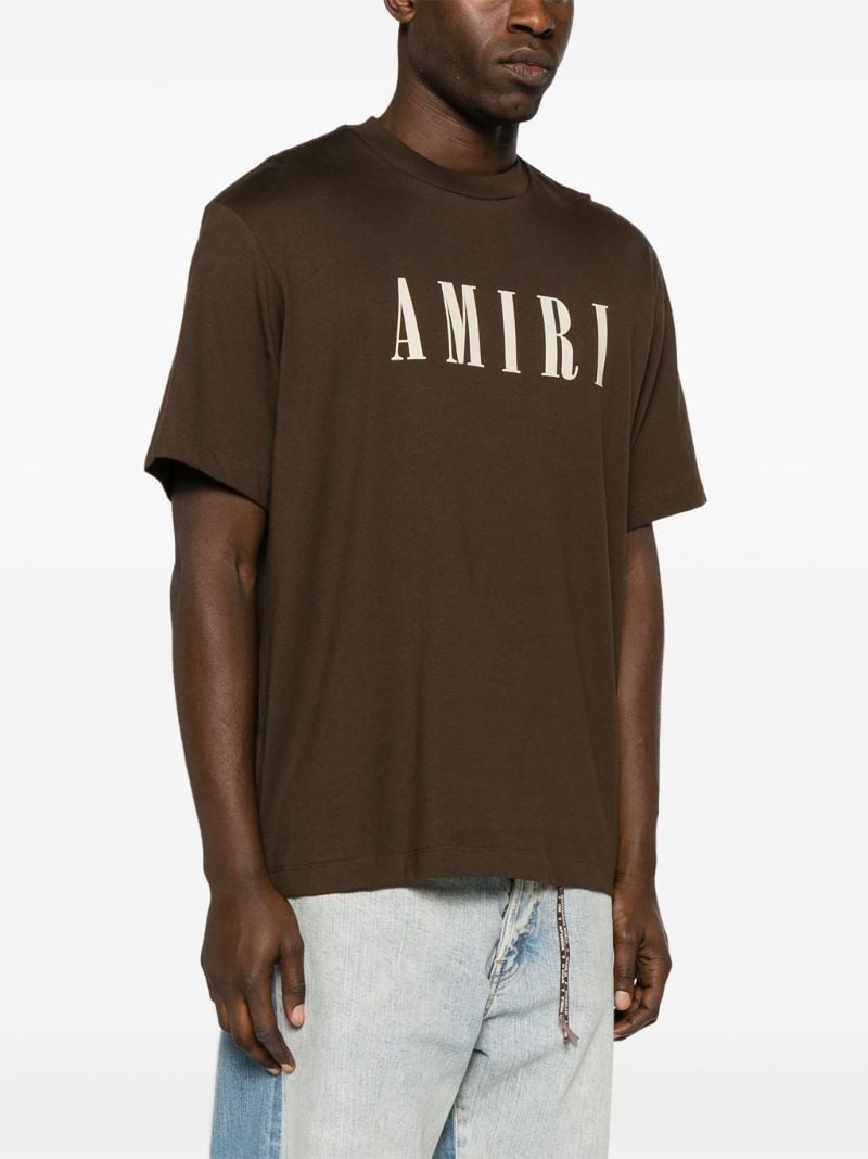 Brown Logo-print Cotton T-shirt
