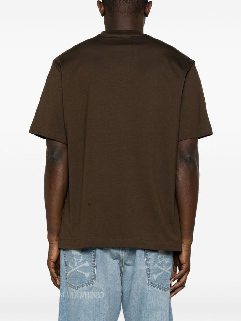 Brown Logo-print Cotton T-shirt