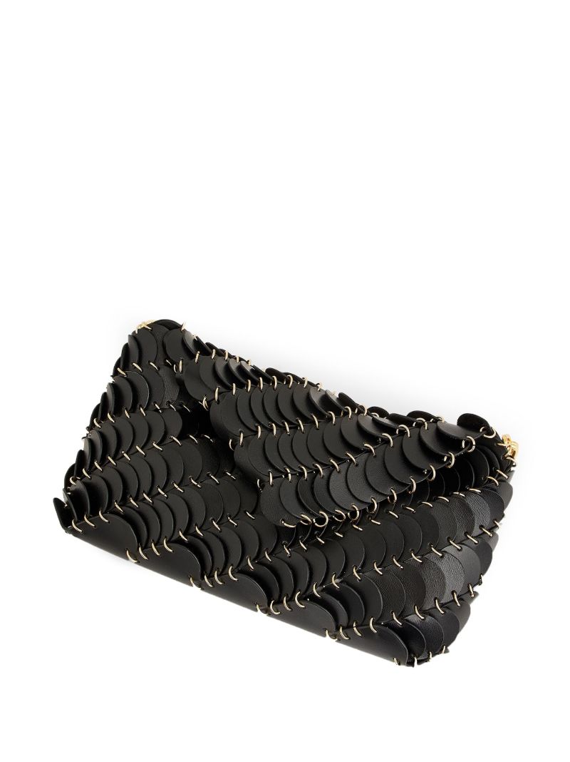 Brown PacoÃ_x0083_Â¯o Leather Clutch Bag