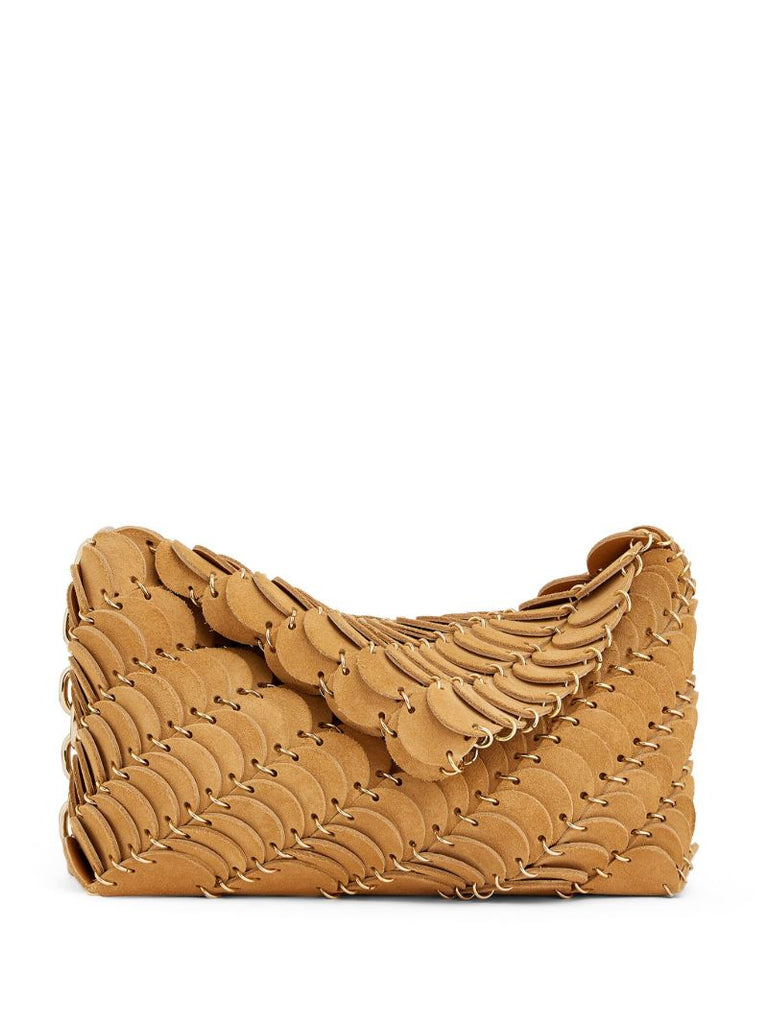 Brown PacoÃ_x0083_Â¯o Leather Clutch Bag