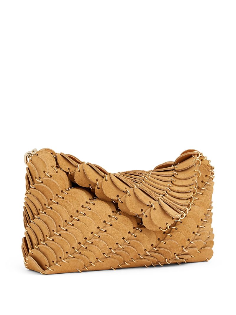 Brown PacoÃ_x0083_Â¯o Leather Clutch Bag