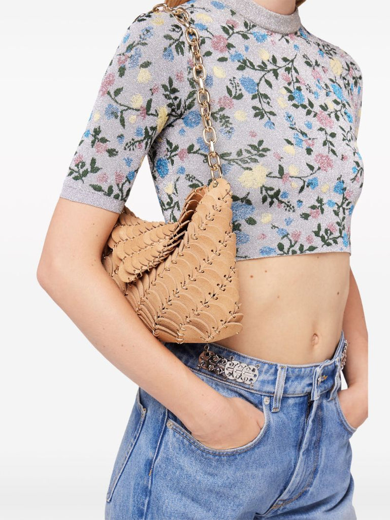 Brown PacoÃ_x0083_Â¯o Leather Clutch Bag