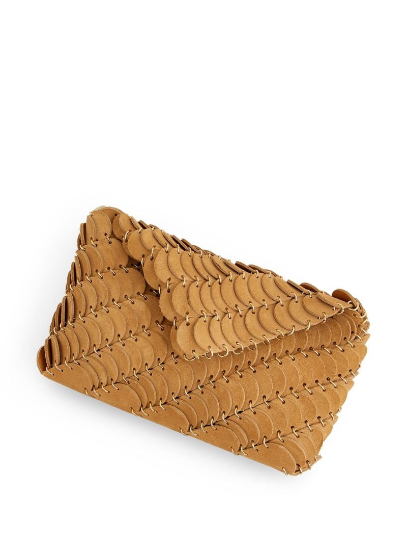 Brown PacoÃ_x0083_Â¯o Leather Clutch Bag