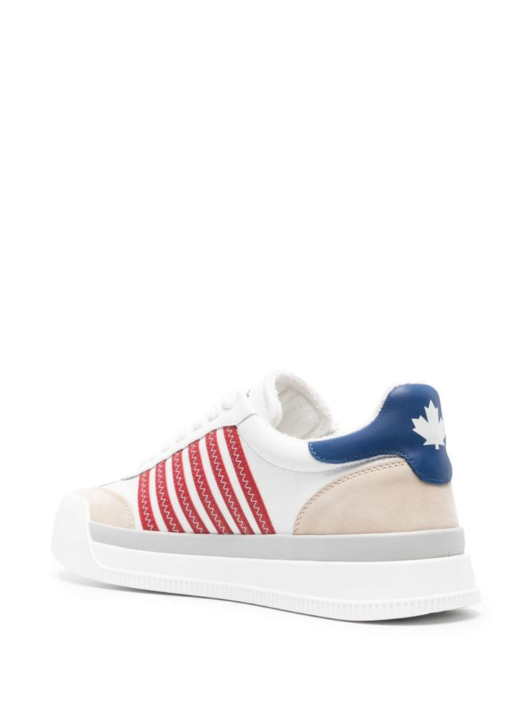 White New Jersey Leather Sneakers