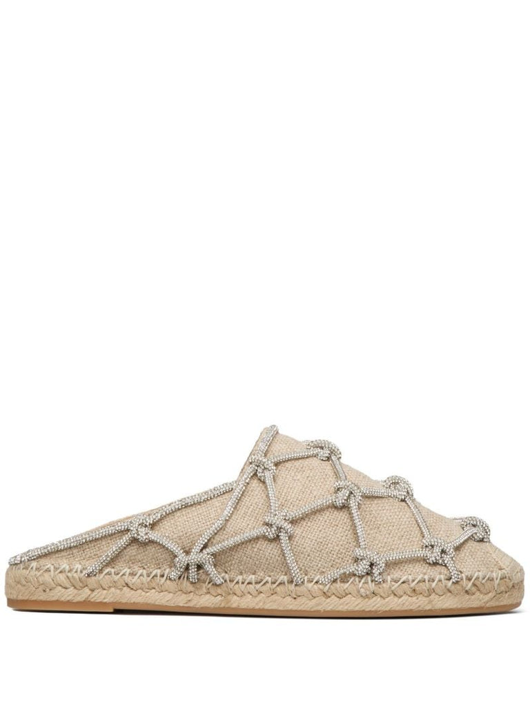 Neutral Knotted Linen Espadrilles