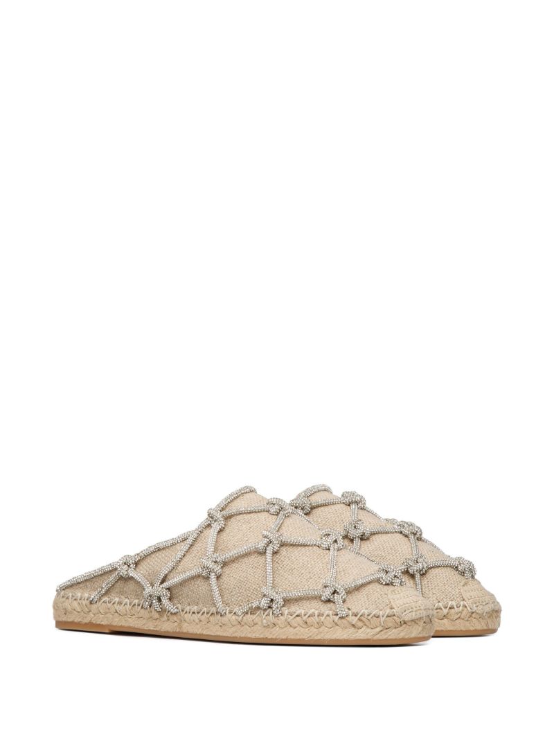 Neutral Knotted Linen Espadrilles