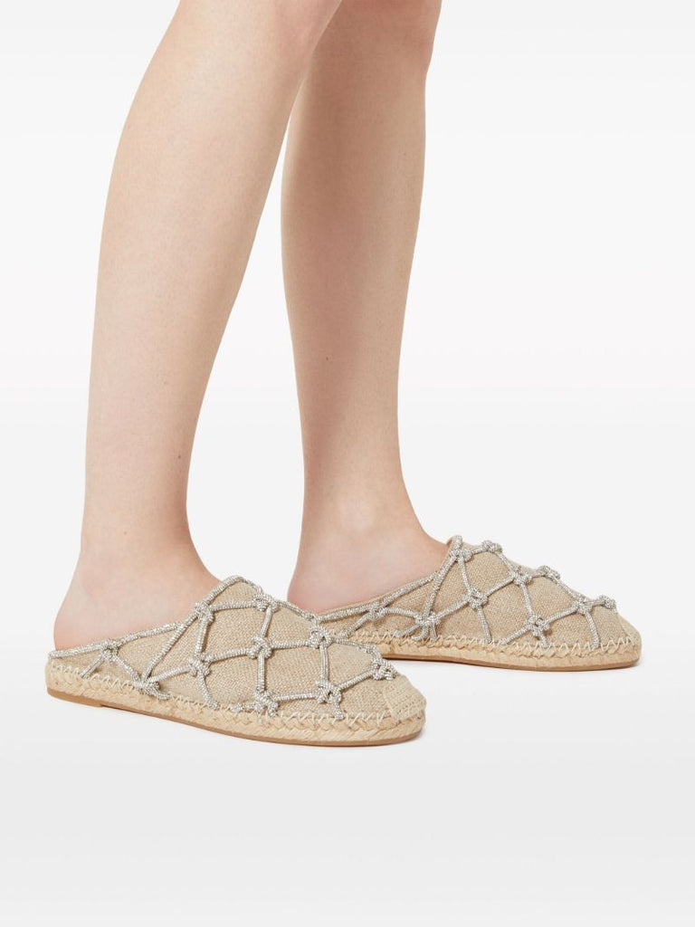 Neutral Knotted Linen Espadrilles