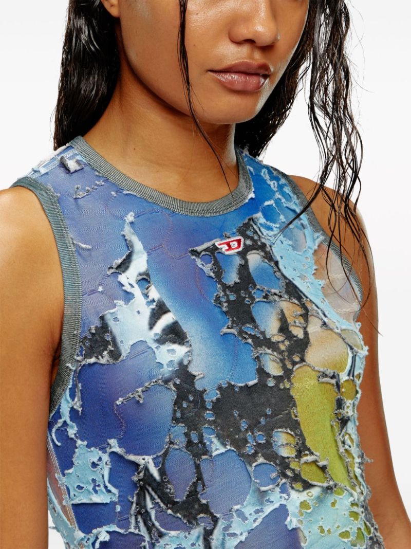 Blue D-leele Jersey Maxi Dress