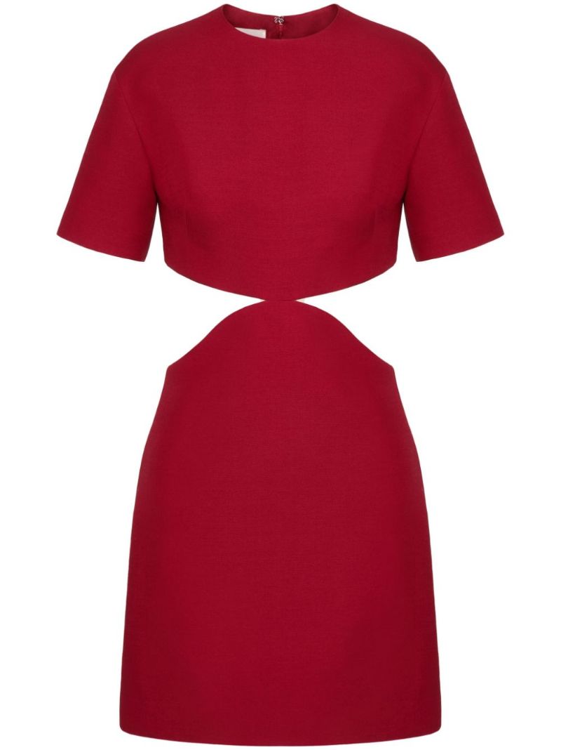 Red Crepe Couture Mini Dress
