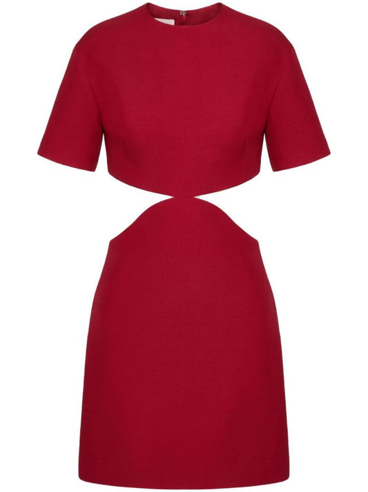 Red Crepe Couture Mini Dress