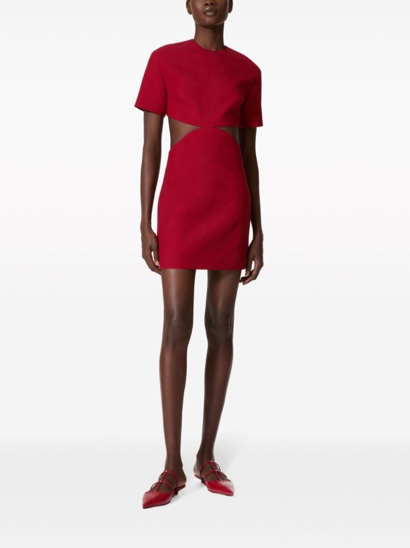 Red Crepe Couture Mini Dress