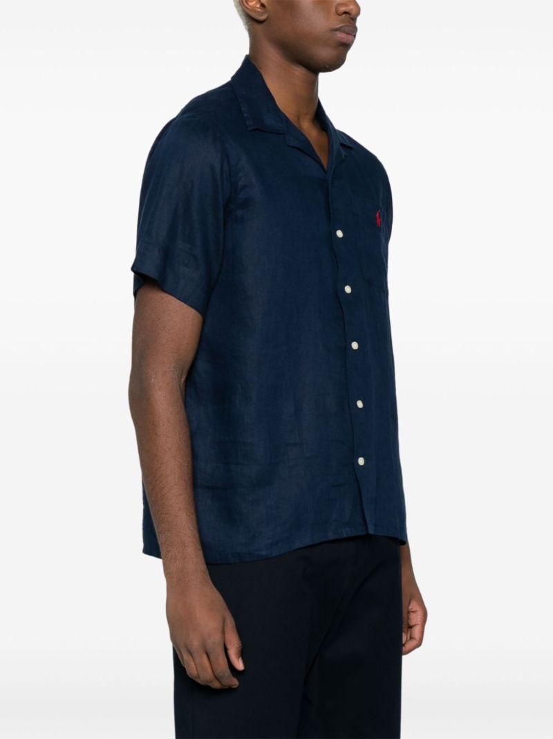 Blue Polo Pony Linen Shirt