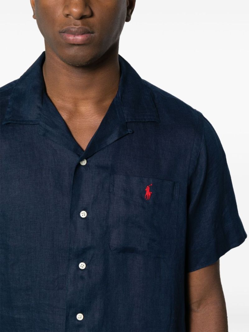 Blue Polo Pony Linen Shirt