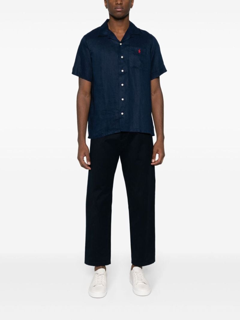 Blue Polo Pony Linen Shirt