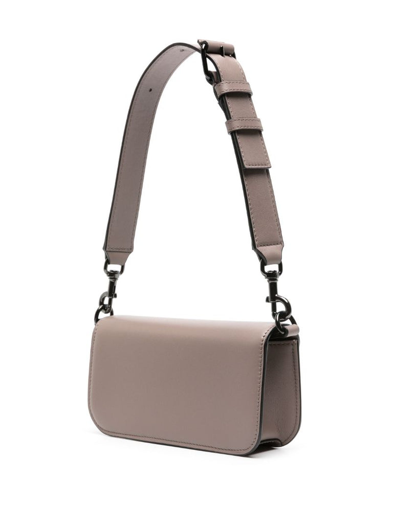 Grey LocÃ_x0083_Â² Leather Shoulder Bag