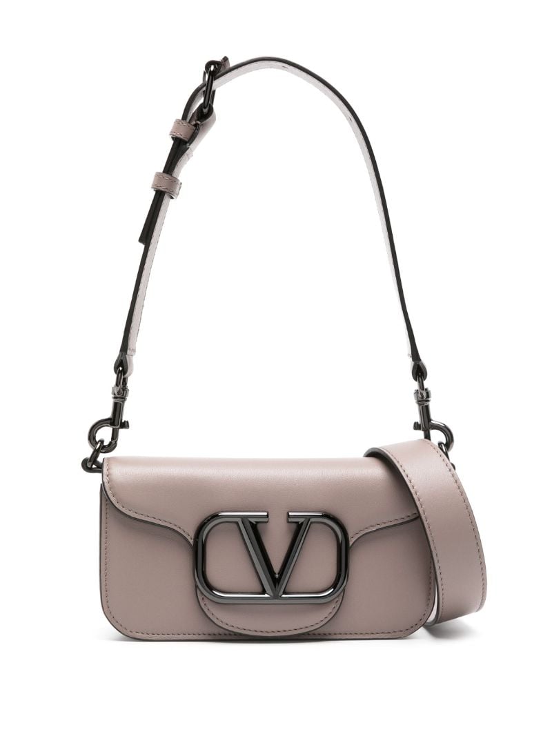 Grey LocÃ_x0083_Â² Leather Shoulder Bag