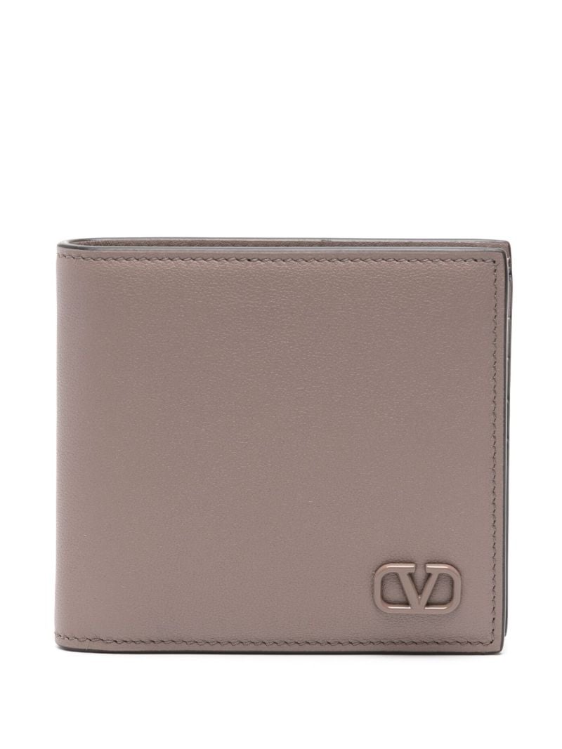 Grey Vlogo Signature Leather Wallet