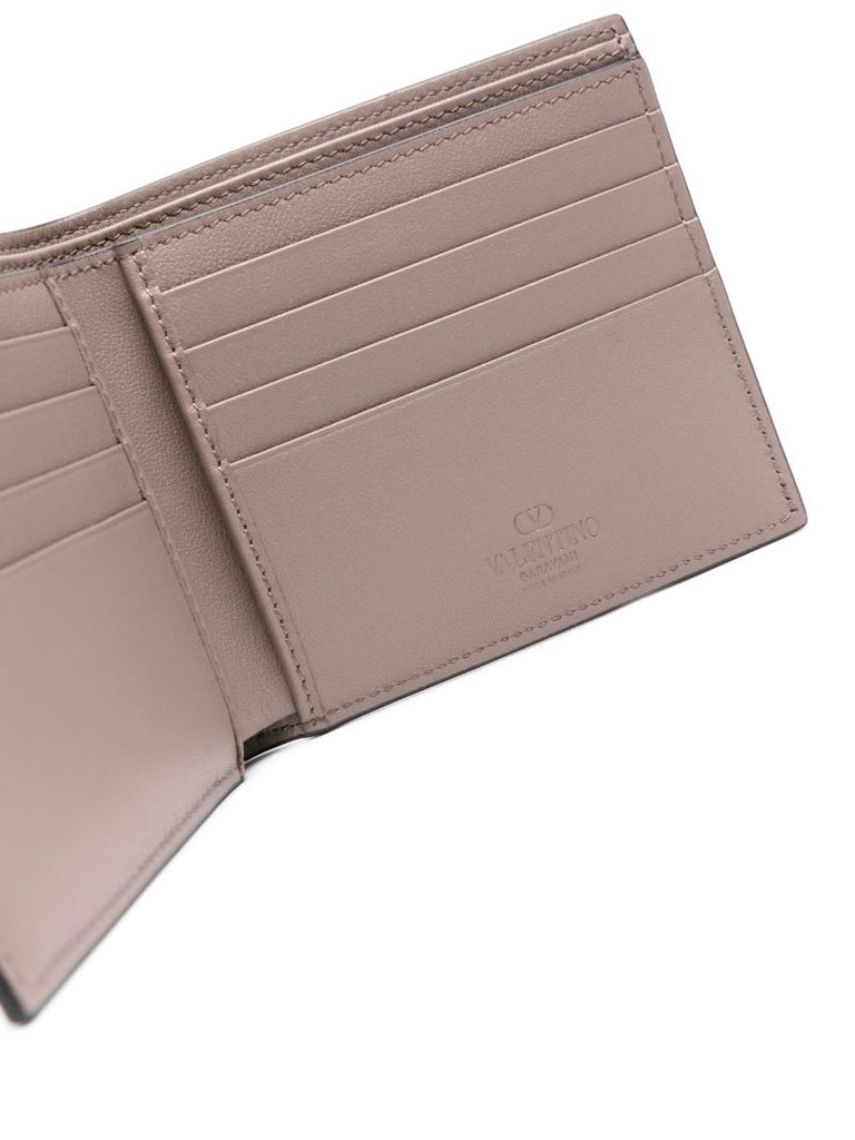 Grey Vlogo Signature Leather Wallet