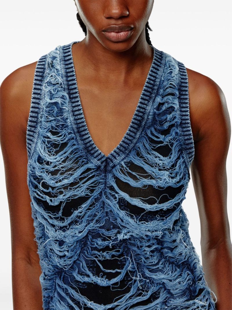 Blue M-bianca Distressed Dress