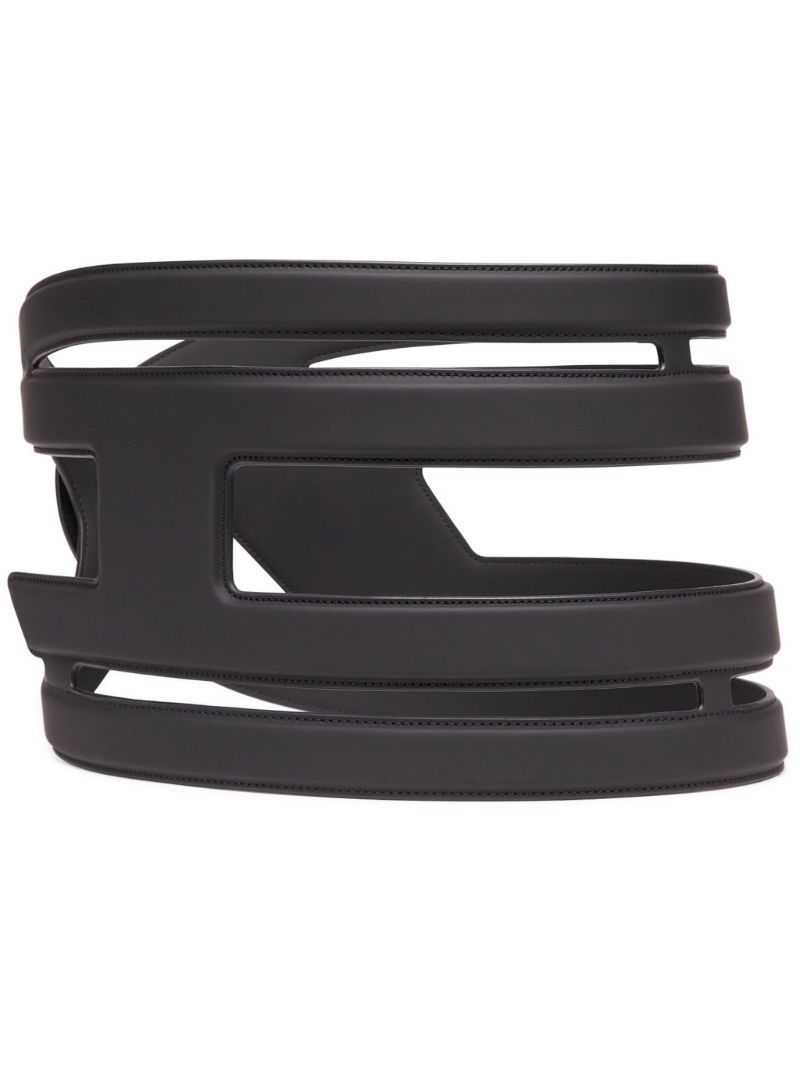 Black B-cage-d Cut-out Belt