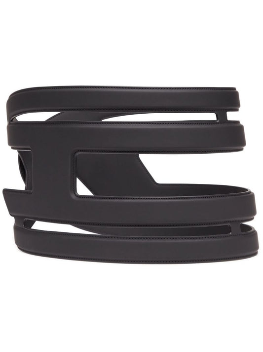 Black B-cage-d Cut-out Belt