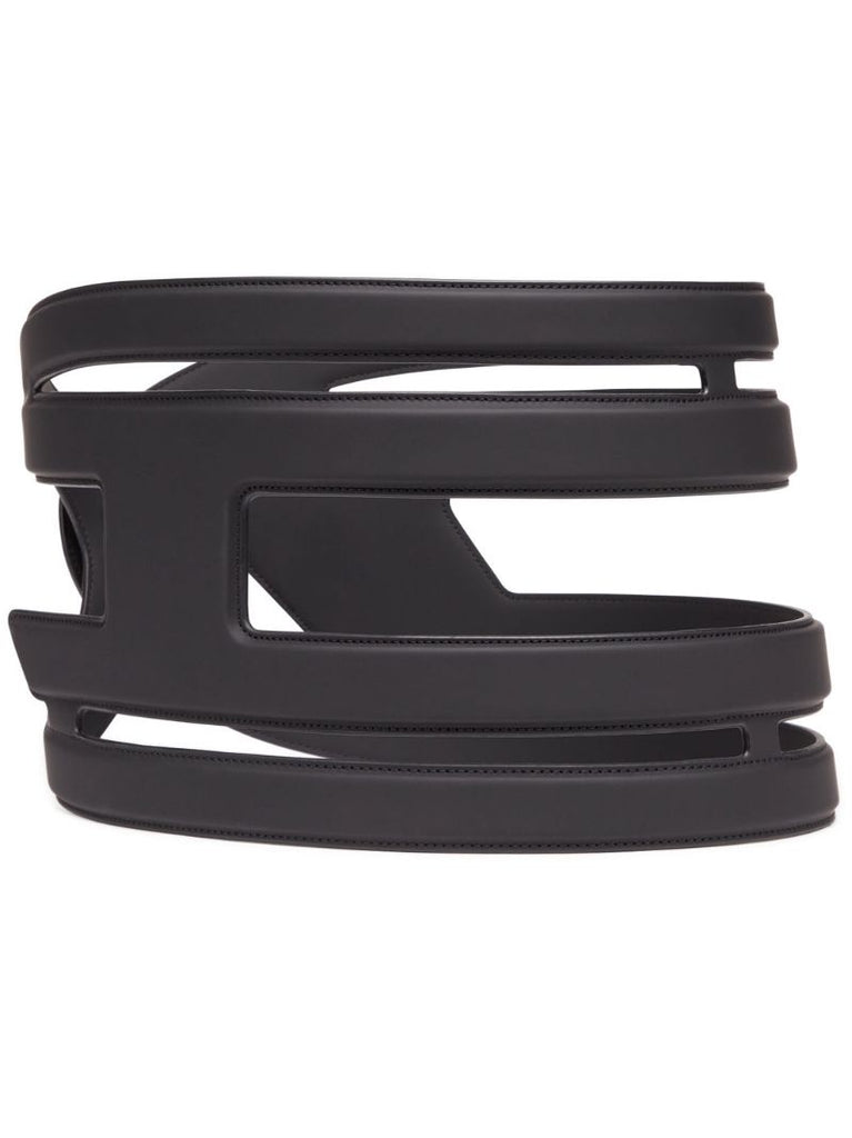 Black B-cage-d Cut-out Belt