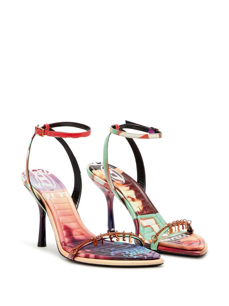 Orange D-vina 90 Logo Sandals