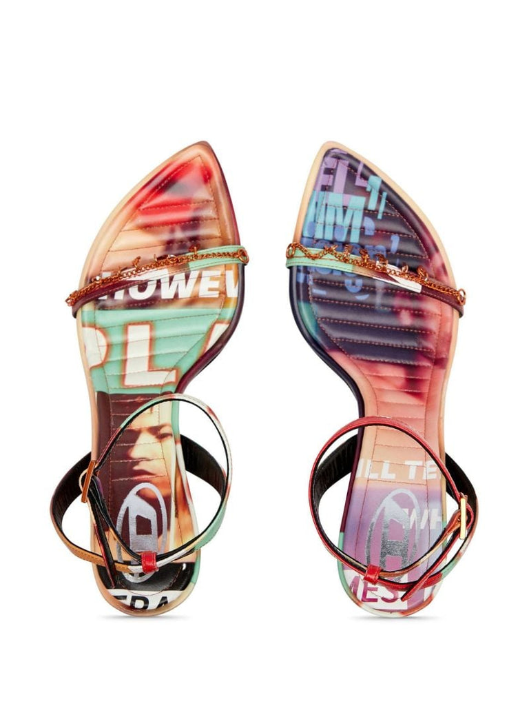 Orange D-vina 90 Logo Sandals