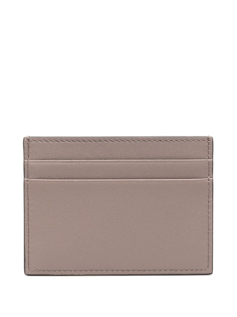 Grey Vlogo Signature Leather Card Holder