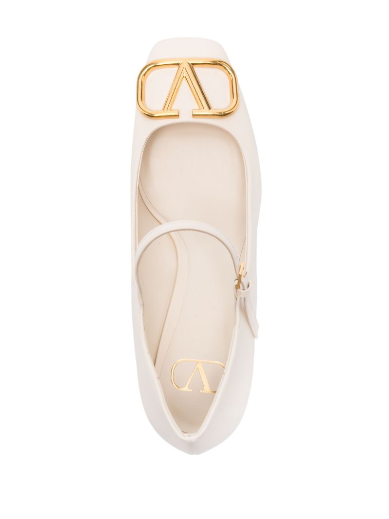Beige Vlogo Signature 60 Mary Jane Pumps