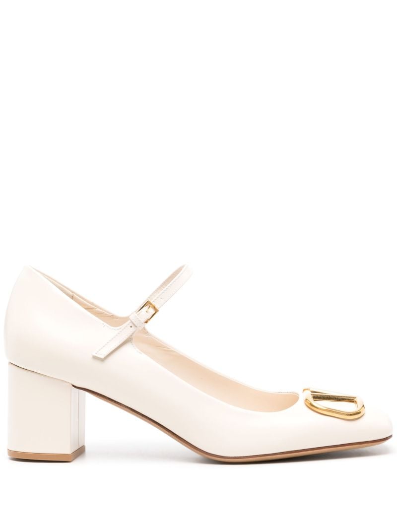 Beige Vlogo Signature 60 Mary Jane Pumps