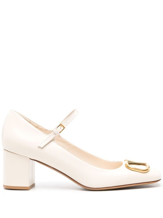 Beige Vlogo Signature 60 Mary Jane Pumps