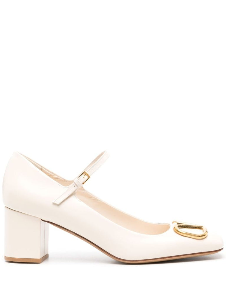 Beige Vlogo Signature 60 Mary Jane Pumps