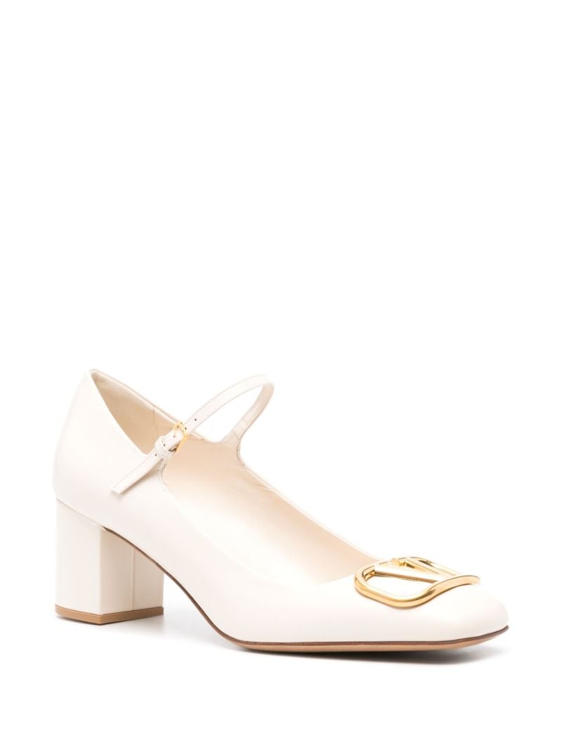 Beige Vlogo Signature 60 Mary Jane Pumps