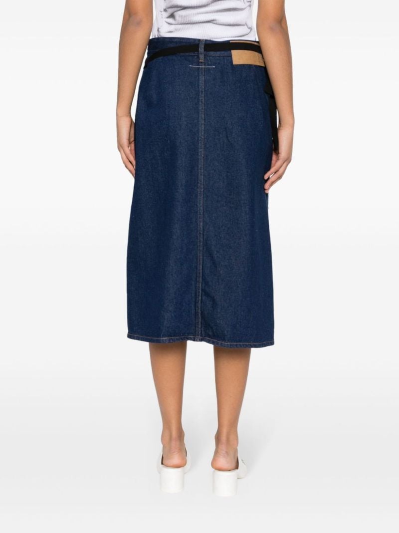 Blue A-line Denim Skirt