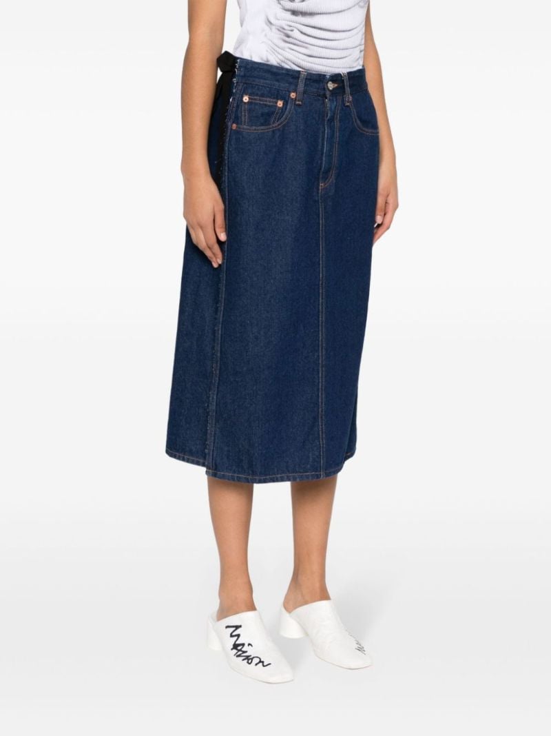 Blue A-line Denim Skirt