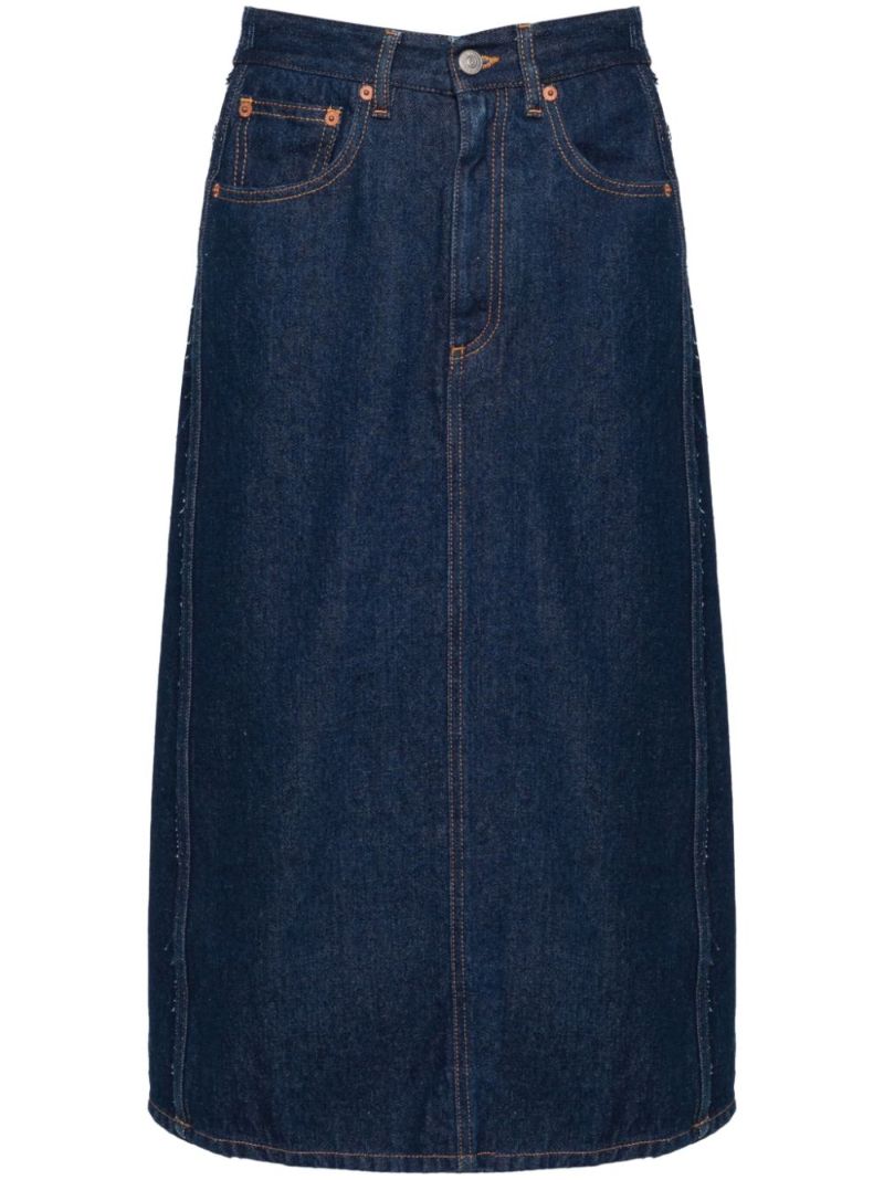 Blue A-line Denim Skirt