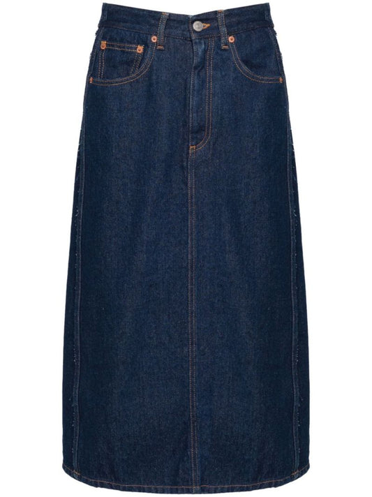 Blue A-line Denim Skirt