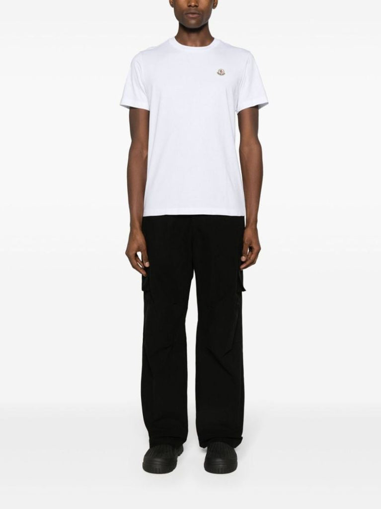 White Logo-appliquÃ_x0083_Â© Cotton T-shirts Set