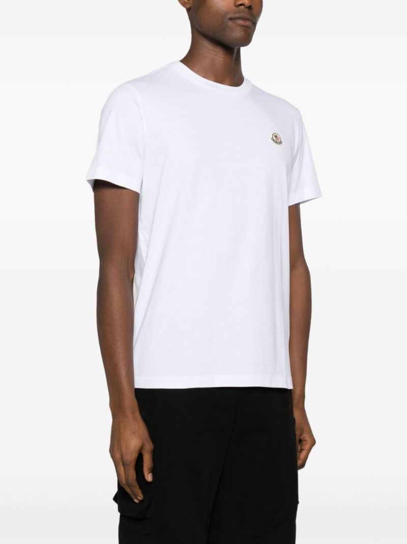 White Logo-appliquÃ_x0083_Â© Cotton T-shirts Set