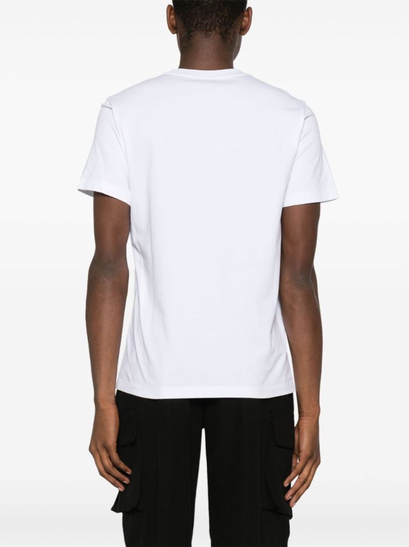 White Logo-appliquÃ_x0083_Â© Cotton T-shirts Set