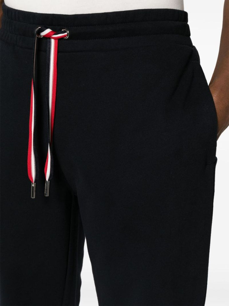 Blue Tricolour Accent Cotton Track Pants