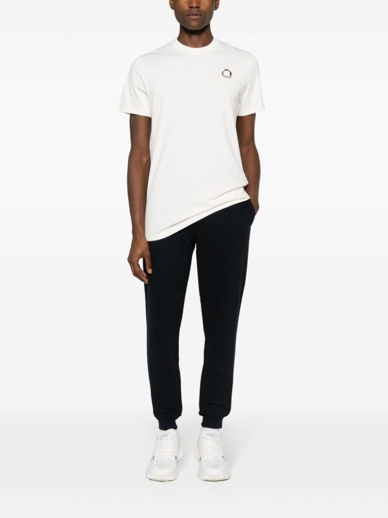 Blue Tricolour Accent Cotton Track Pants
