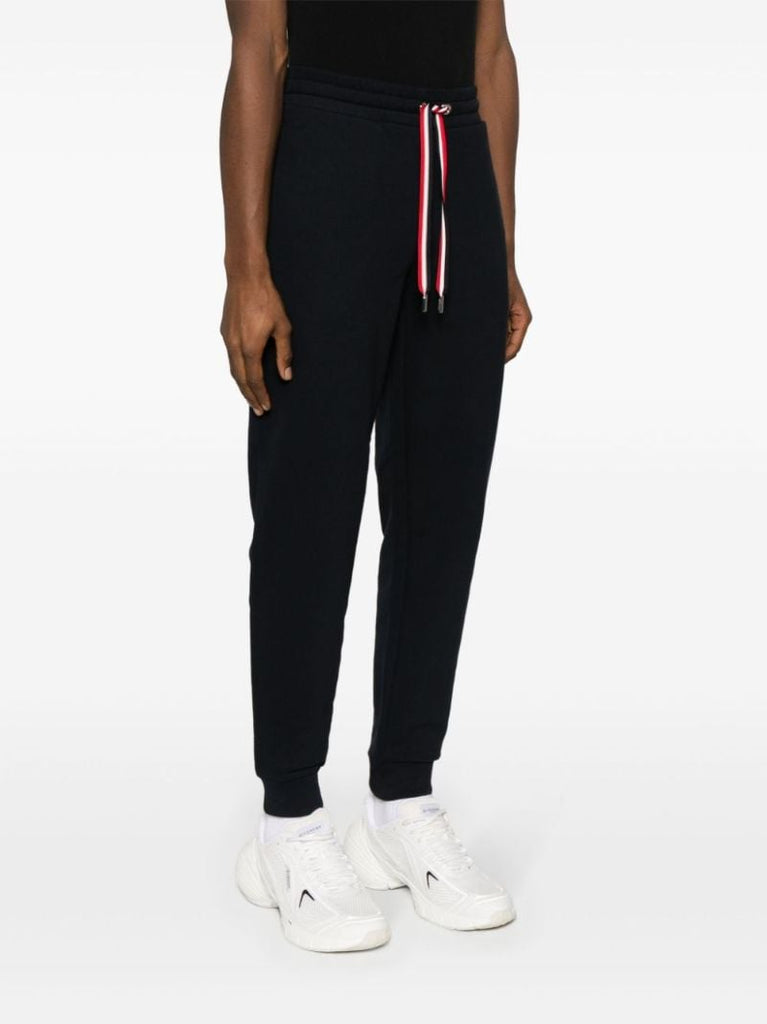 Blue Tricolour Accent Cotton Track Pants