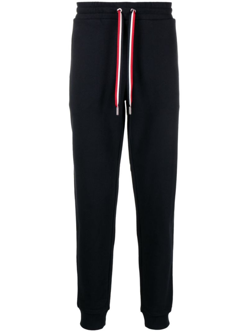 Blue Tricolour Accent Cotton Track Pants