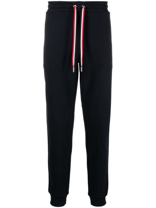 Blue Tricolour Accent Cotton Track Pants