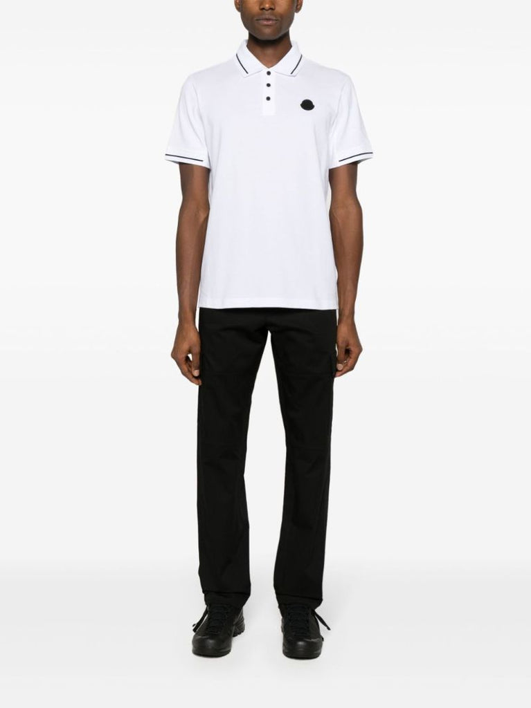 White Logo-appliquÃ_x0083_Â© Polo Shirt