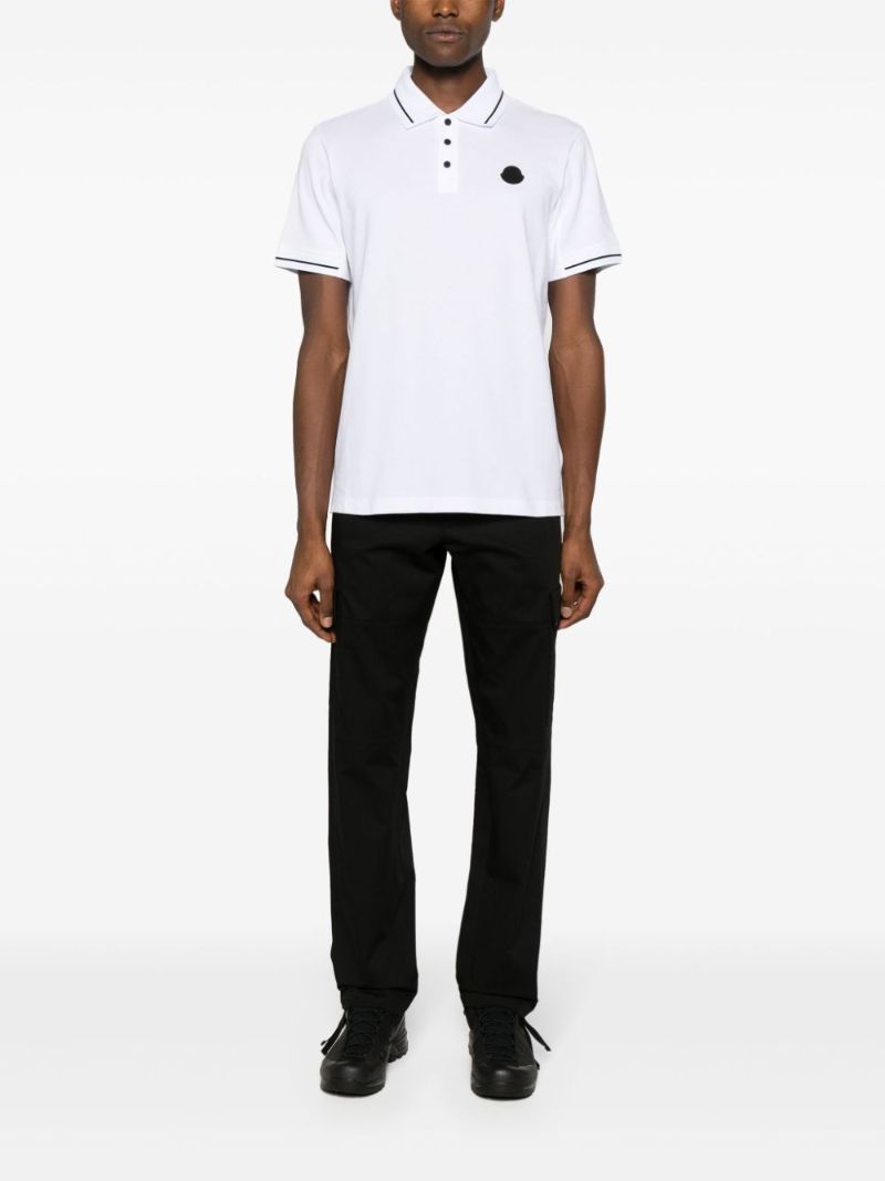White Logo-appliquÃ_x0083_Â© Polo Shirt